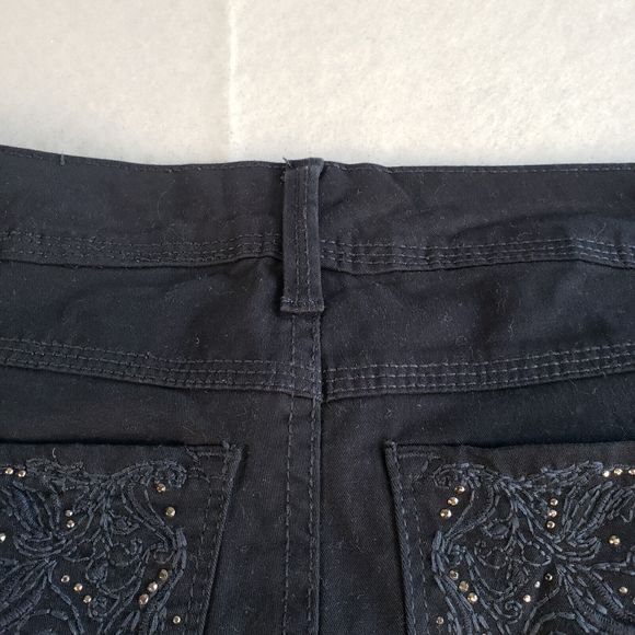 Gloria Vanderbilt Jeans Womens 6 29x30 Black Jordyn Bootcut Embroidered Beaded - Picture 14 of 16